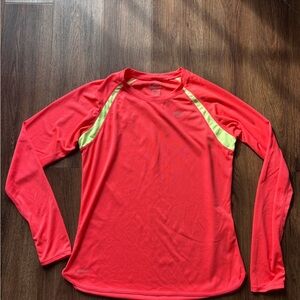 Nike Dri-FIT Fluorescent Orange Top with Yellow Highlights